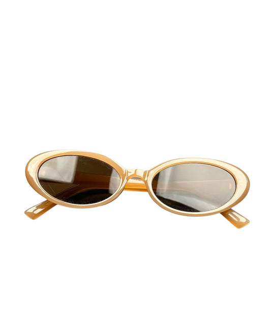 Vintage caramel coffee cat eye sunglasses