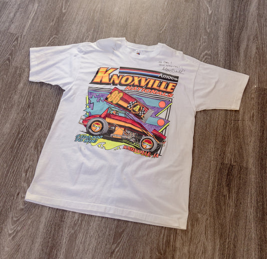 Vintage Signed 1996 Knoxville Nationals Car T Shirt