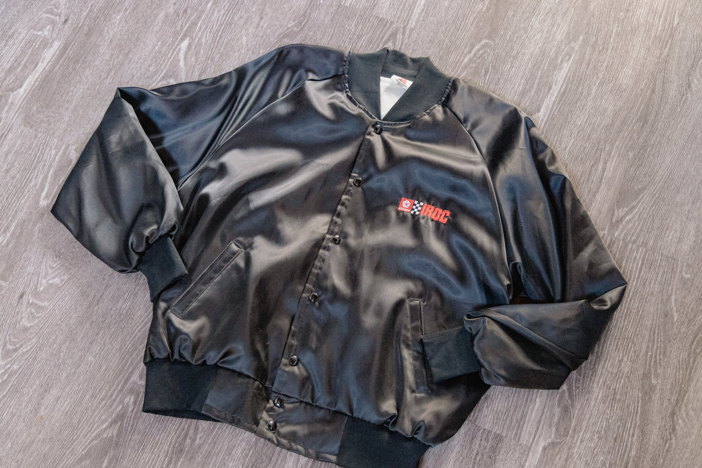 vintage 80s Dodge IROC satin jacket