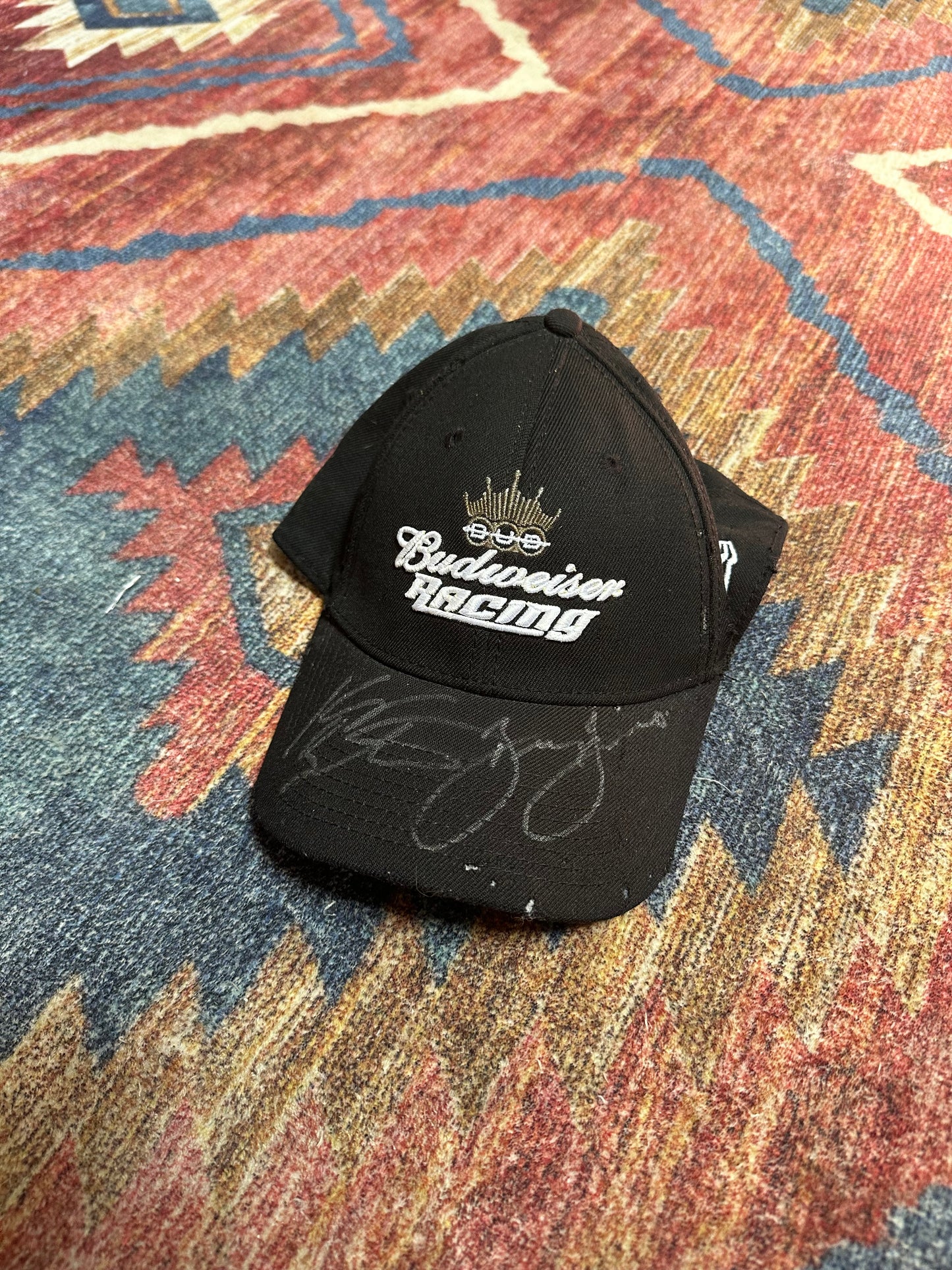 Signed Y2K Budweiser racing fitted hat