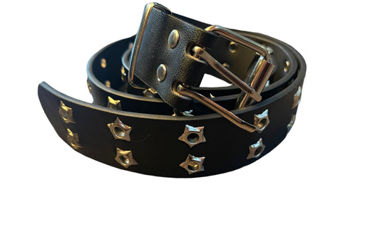 Authentic Vintage deadstock leather star studded belt