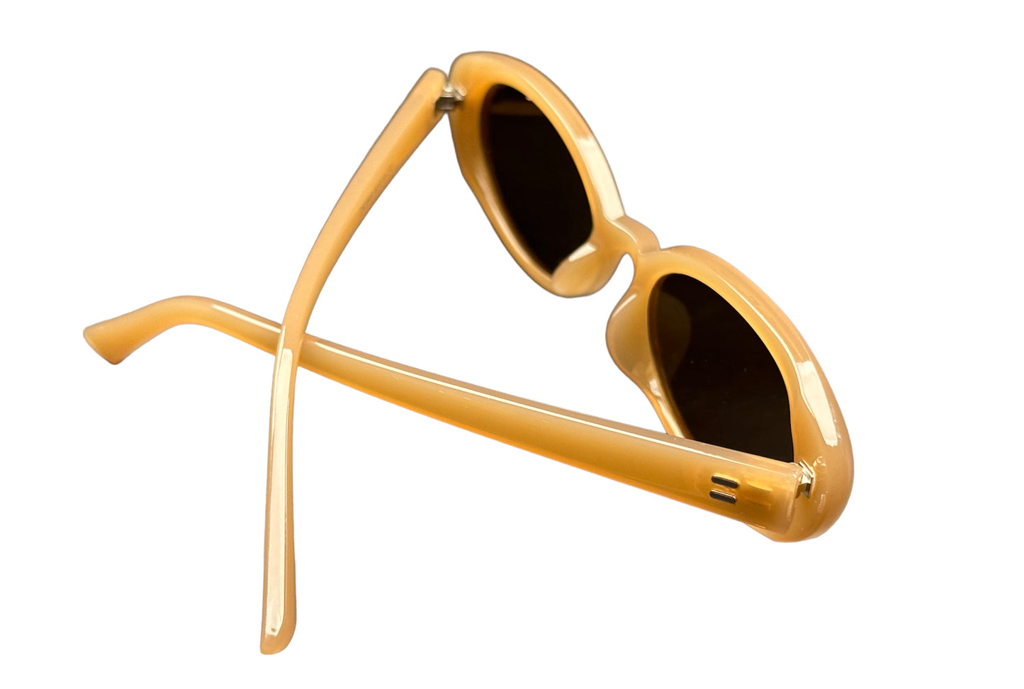 Vintage caramel coffee cat eye sunglasses