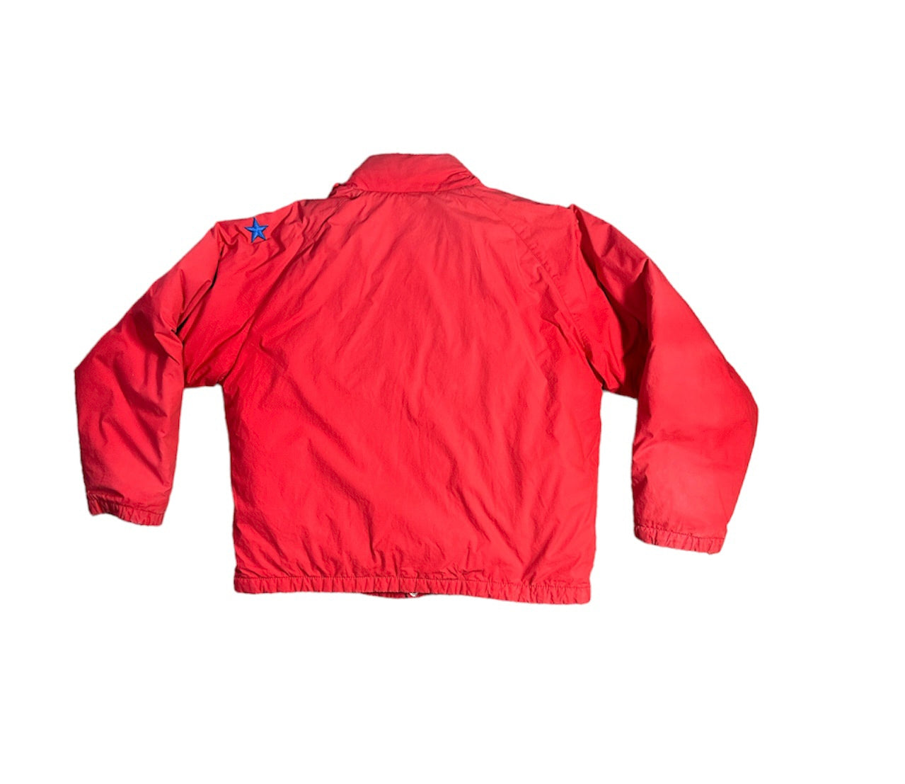 80s Eddie Bauer Goose Down Red Cropped nylon winter coat (L)