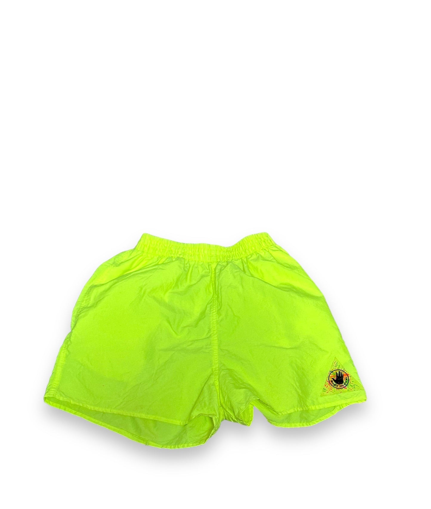 1988 vintage body glove short in neon yellow