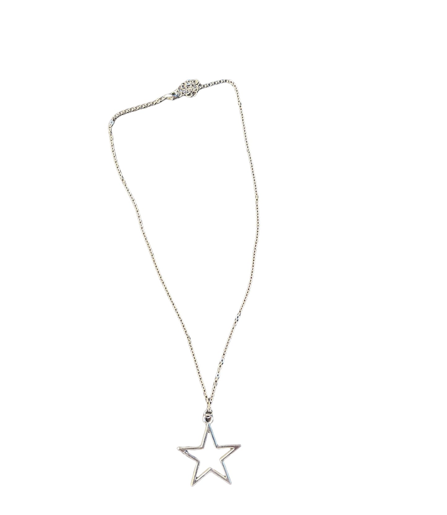 Authentic vintage silver star necklace